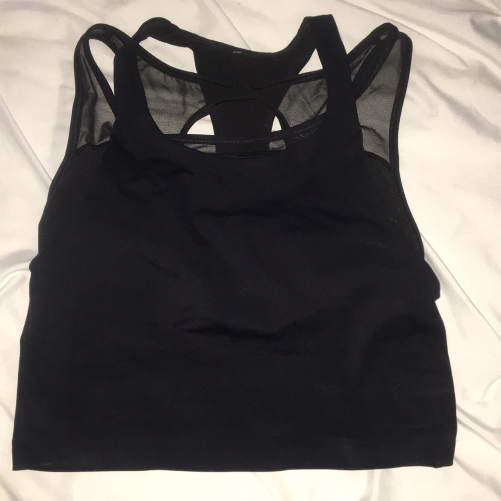 NWOT Lululemon Black Crop Top